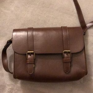 Typo Brown Leather Satchel Purse